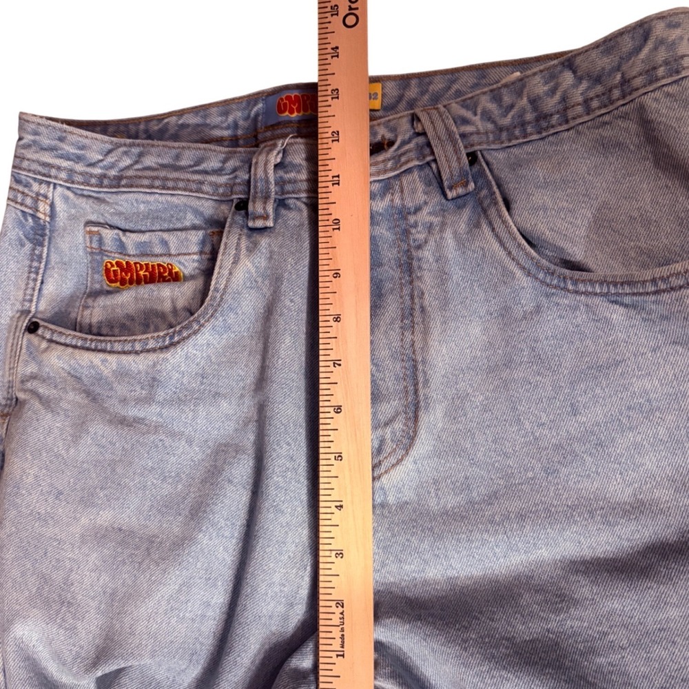 Empyre Relaxed Fit Jeans Size 32 light blue Wash Skater Streetwear Baggy Denim - Picture 9 of 16